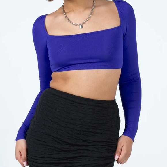 Princess Polly Rogers Long Sleeve Blue Top - Picture 2 of 3